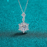 1 Carat Moissanite Zircon 925 Sterling Silver Necklace