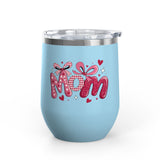Mom Wine Tumbler, Mother's Day Gift for Mom, Pink Bow Drinkware, Mom Gift from Daughter, Personalized Style, Cute Wine Cup for Her