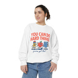 You Can Do Hard Things Teacher Sweatshirt, Motivational School Graphic Crewneck, Positive Classroom Gift for Educators