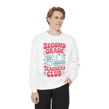 Second Grade Teachers Club Sweatshirt, Retro Teacher Crewneck, 2nd Grade Team Shirt, Back to School Outfit, Educator Appreciation Gift