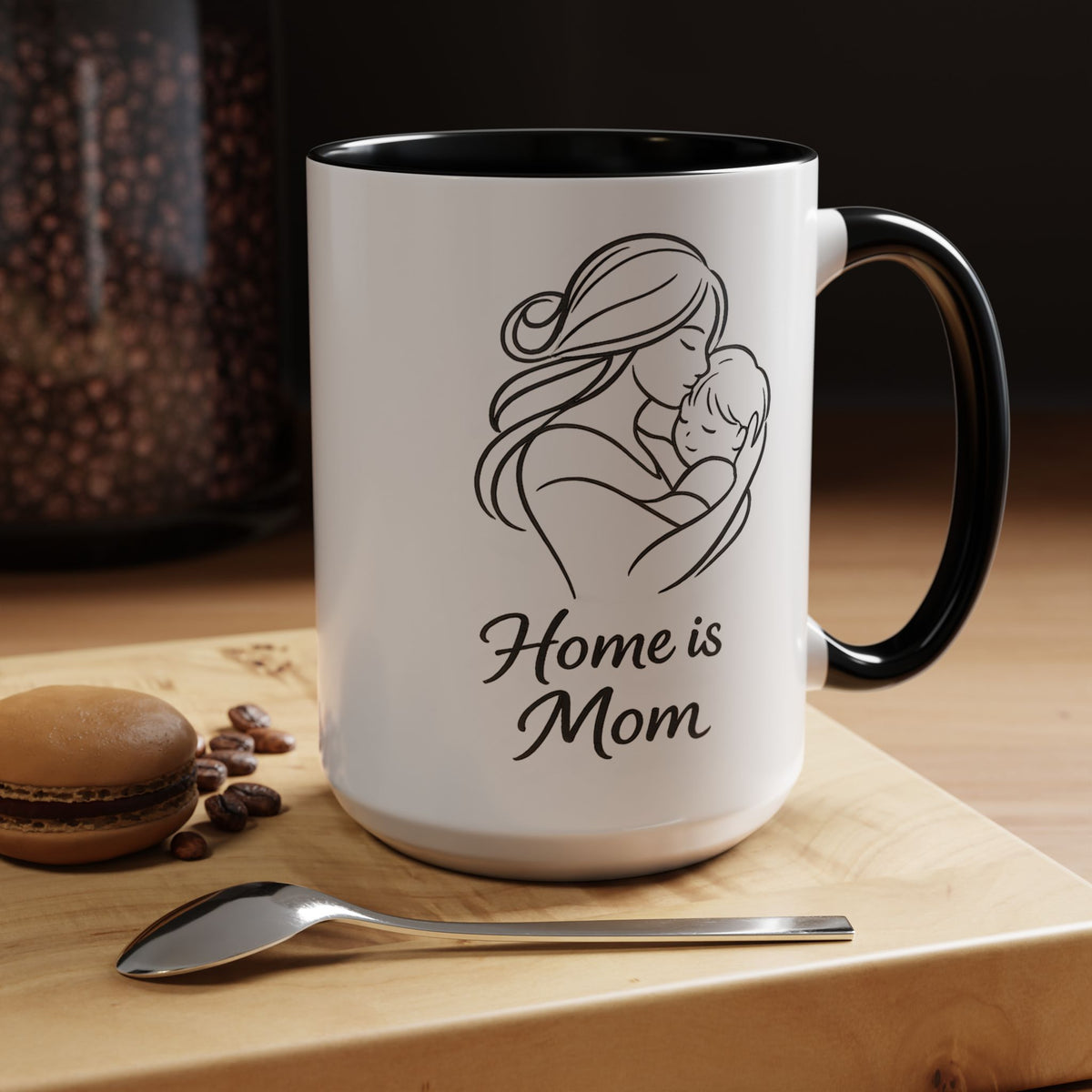 Home Is Mom Coffee Mug, Mother Daughter Gift Mug, Meaningful Mom Mug, Mother's Day Gift, Sentimental Gift for Mom, Mom Keepsake Cup