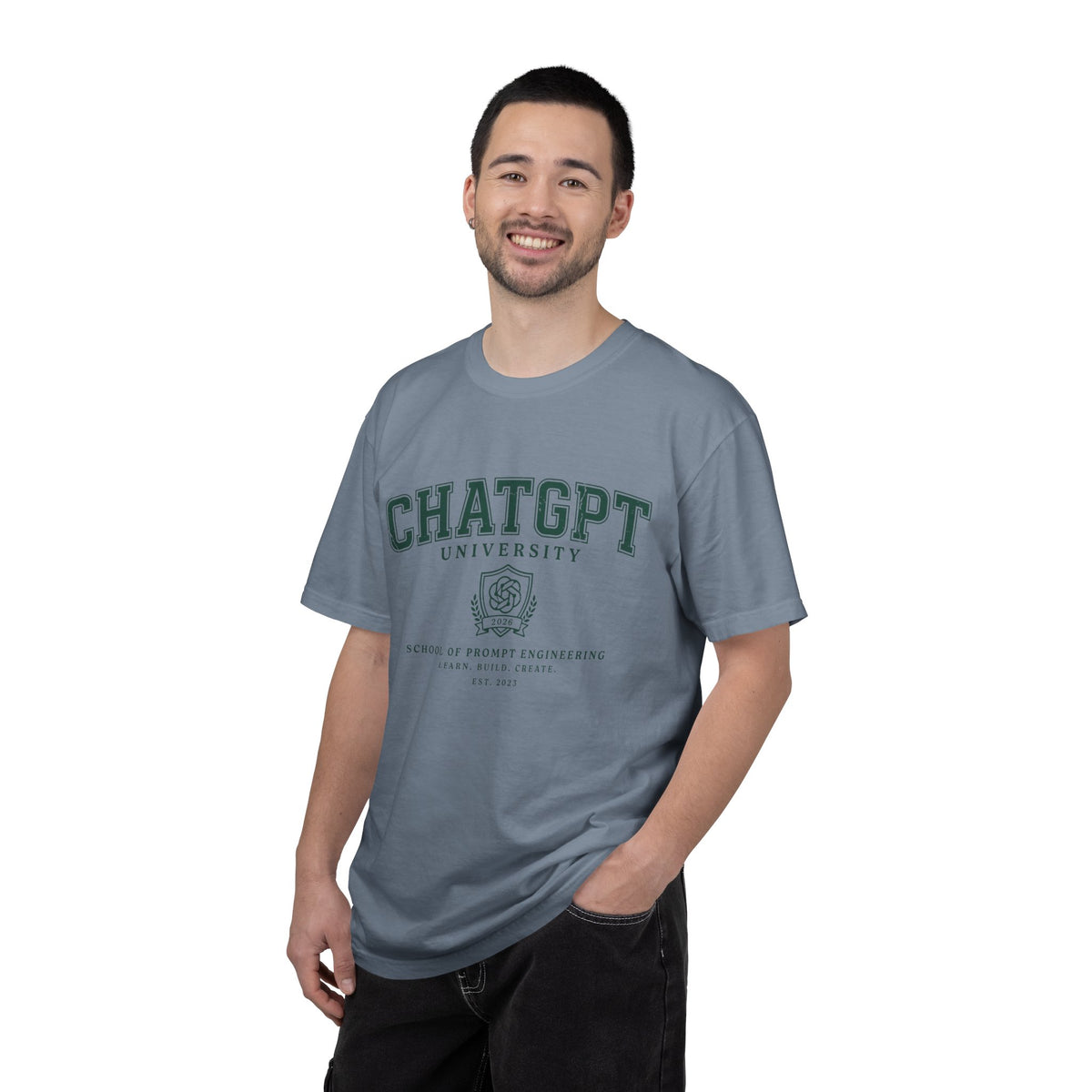 ChatGPT University T-Shirt, Prompt Engineering Graphic Tee, AI Student Gift, Funny Tech Shirt, Coder Graduation Campus Outfit 2026