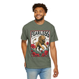 Fearless Lion Christian Graphic T Shirt, Psalm 118 6 Faith Tee, Vintage Religious Shirt, Inspirational Christian Streetwear Top