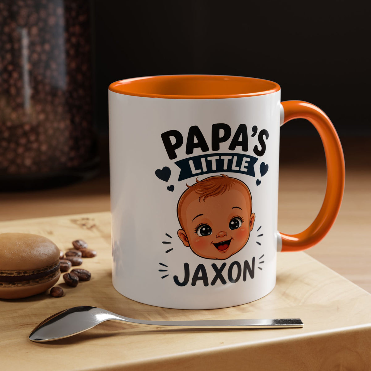 Personalized Papa's Little Boy Mug, Custom Baby Name Mug for Dad, New Father Gift, Papa Coffee Mug, Father's Day Gift from Son