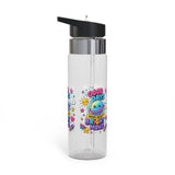 Cute Transparent Water Bottle for Kids, Good Days Drink Bottle, Kawaii Space Water Bottle, Positive School Gift, Colorful Kids Drinkware