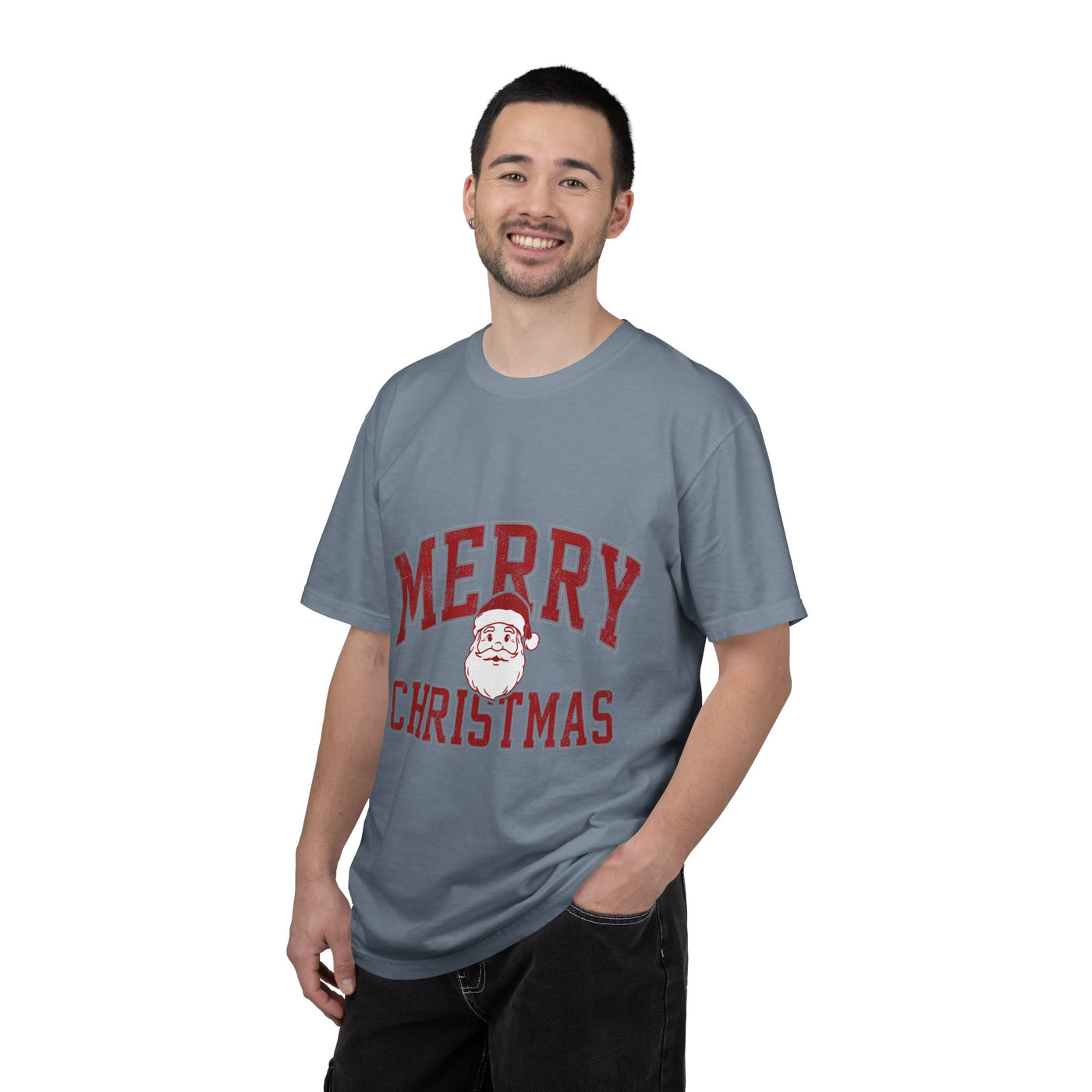 Merry Christmas Santa Shirt, Vintage Holiday T-Shirt, Festive Christmas Party Tee, Retro Santa Claus Gift for Family Photos, Men or Women