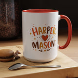 Personalized Couple Name Mug, Custom Names Coffee Mug, Matching Couple Gift, Anniversary Present for Husband and Wife, Romantic Mug