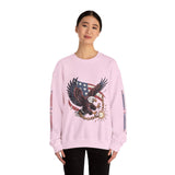 Patriotic Eagle Freedom Sweatshirt, American Flag Crewneck, Broken Chain Military Style Pullover, Fourth of July Gift for Him or Her