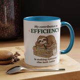 Funny Sloth Office Mug, Productivity Humor Coffee Mug, Lazy Coworker Gift, Work From Home Mug, Sarcastic Employee Coffee Cup