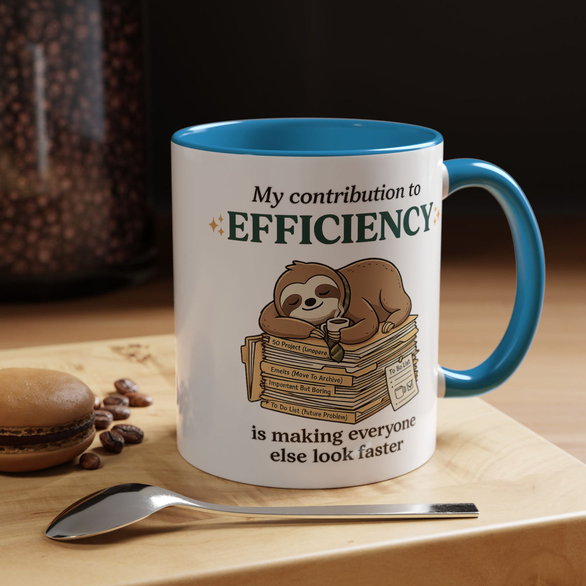 Funny Sloth Office Mug, Productivity Humor Coffee Mug, Lazy Coworker Gift, Work From Home Mug, Sarcastic Employee Coffee Cup
