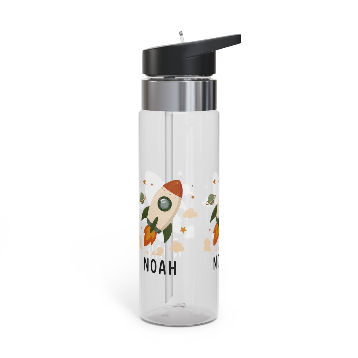 Personalized Space Rocket Kids Water Bottle, Astronaut Gift for Boys, Galaxy Theme Bottle, Space Birthday Gift, School Hydration Bottle