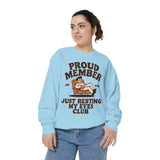 Funny Just Resting My Eyes Club Comfort Colors Sweatshirt, Tired Parent Crewneck, Sleep Lover Gift, Introvert Humor Pullover