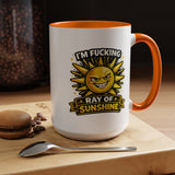 Funny Ray of Sunshine Mug, Sarcastic Sunshine Coffee Cup, Grumpy Personality Gift, Funny Coworker Mug, Humor Coffee Lover Gift