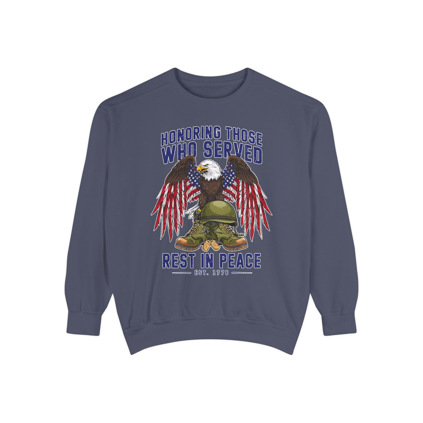 Honoring Those Who Served Sweatshirt, Military Memorial Crewneck, Fallen Soldier Tribute, Veteran Remembrance Gift, Patriotic Eagle Top
