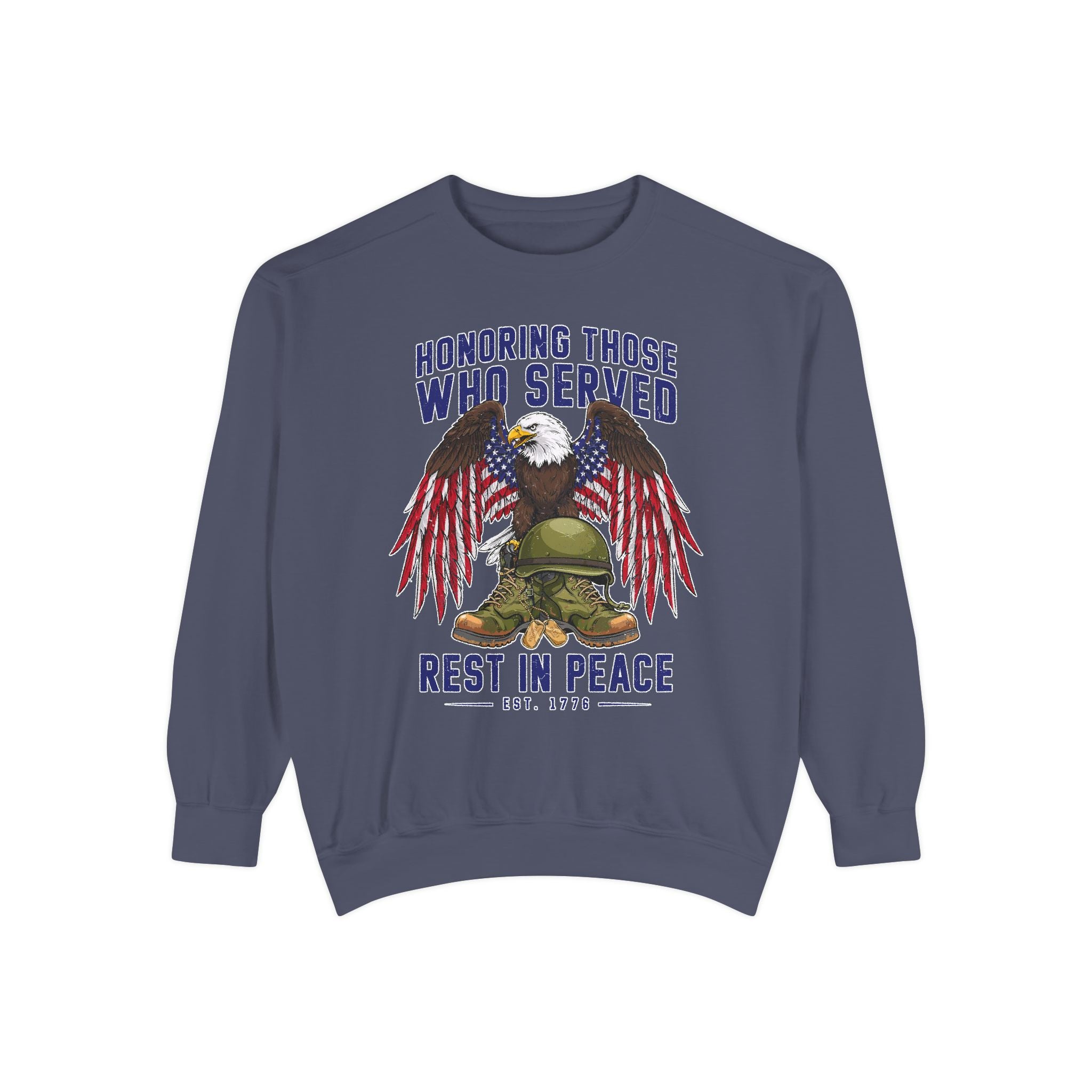 Honoring Those Who Served Sweatshirt, Military Memorial Crewneck, Fallen Soldier Tribute, Veteran Remembrance Gift, Patriotic Eagle Top