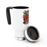 Mechanic Travel Mug with Handle, Team Fix It Boiz Wrench and Gear Design, Workshop Coffee Gift for a Handyman, Dad or Repair Crew Coworker