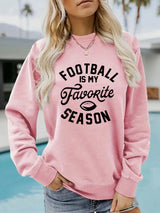 Round neck FOOTBALL printed pullover sweatshirt sweatshirt