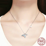 925 Mermaid Tears Zircon Bead Silver Necklace for Women