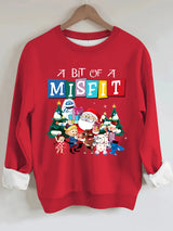 Christmas printed pattern hoodie