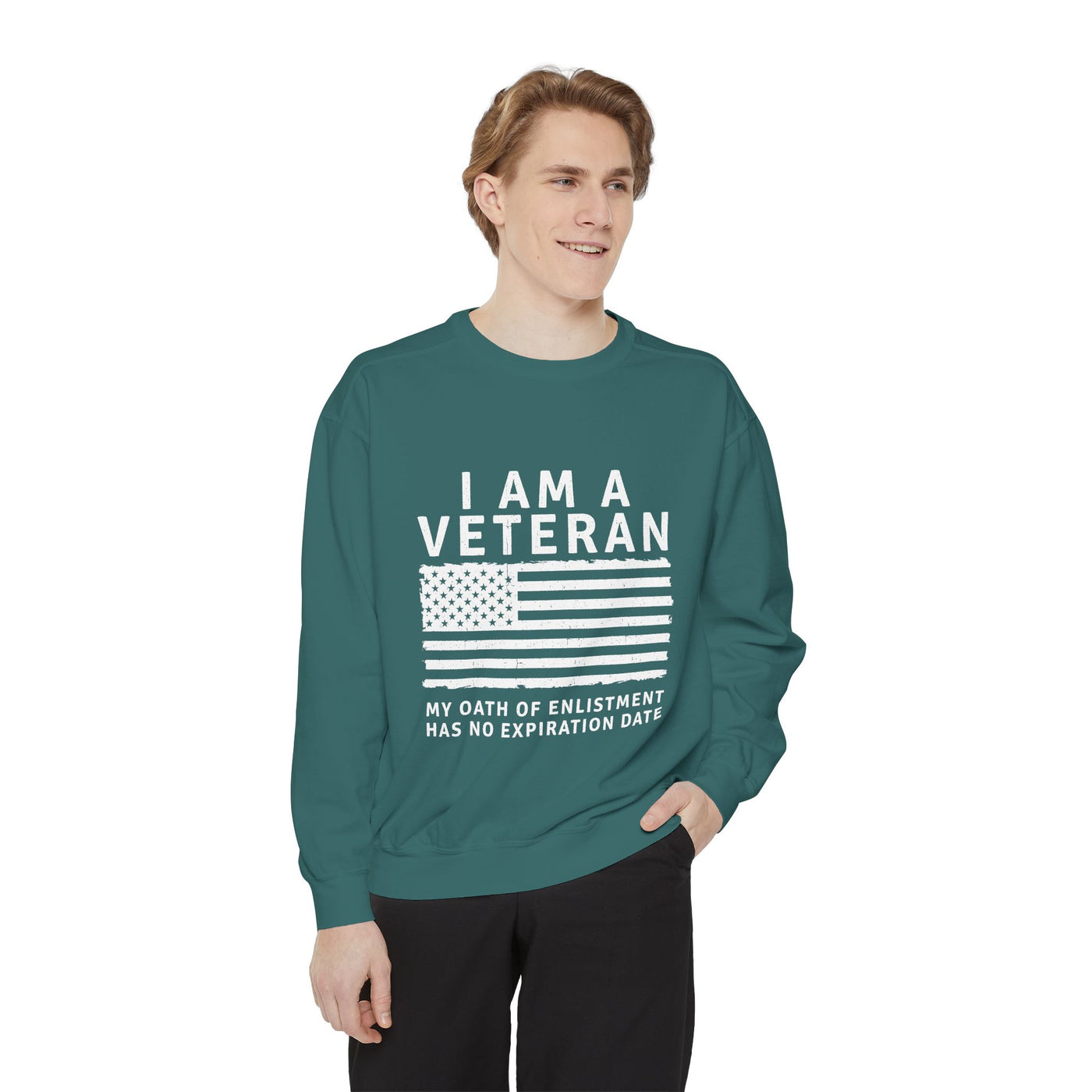 I Am a Veteran Sweatshirt, My Oath Has No Expiration Date Crewneck, Patriotic Military Gift, Veterans Day Pullover for Retired Soldier
