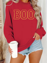 Round neck sweatshirt women Halloween horror elements