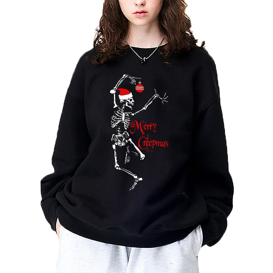 Christmas Women's Hoodie Skull Christmas Hat