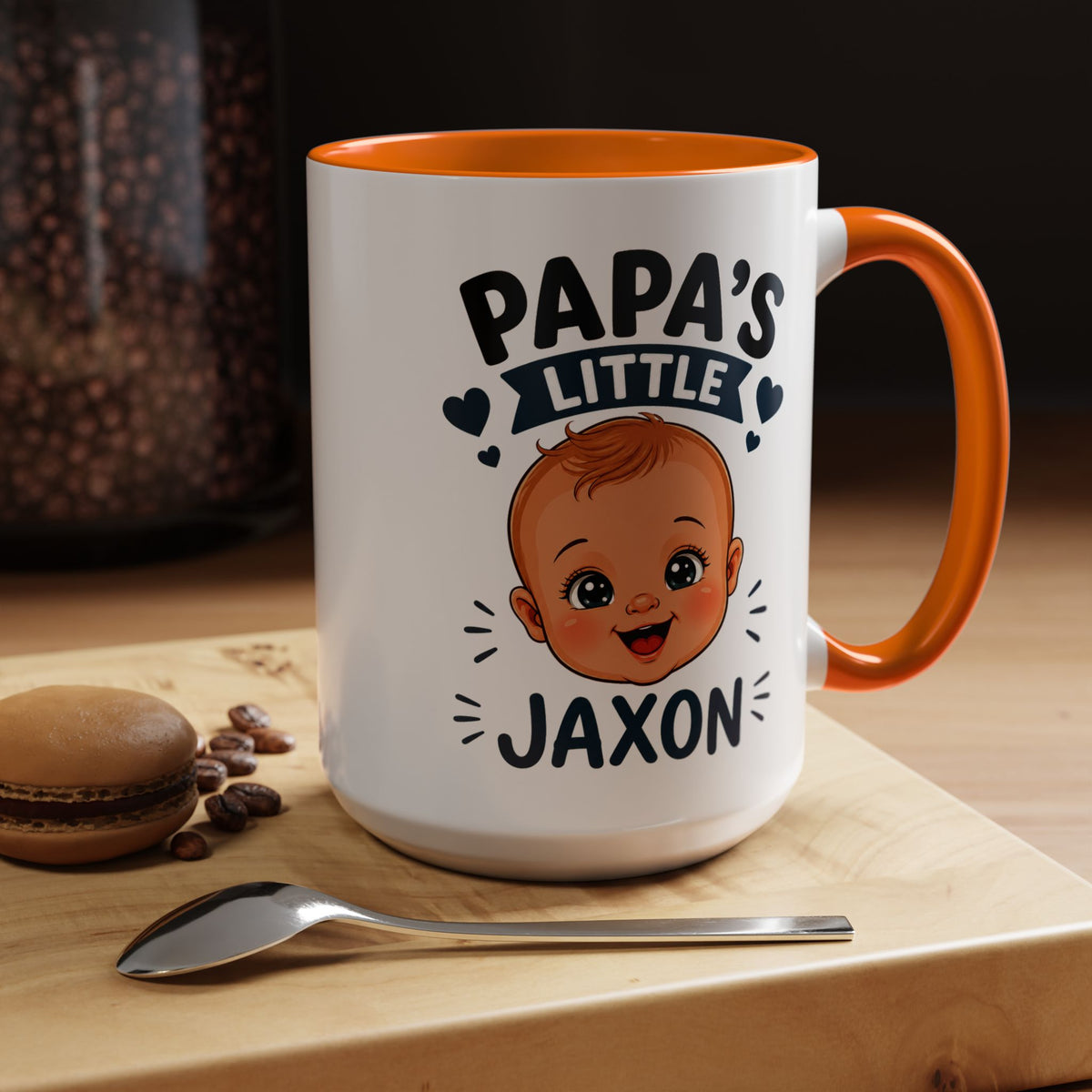 Personalized Papa's Little Boy Mug, Custom Baby Name Mug for Dad, New Father Gift, Papa Coffee Mug, Father's Day Gift from Son