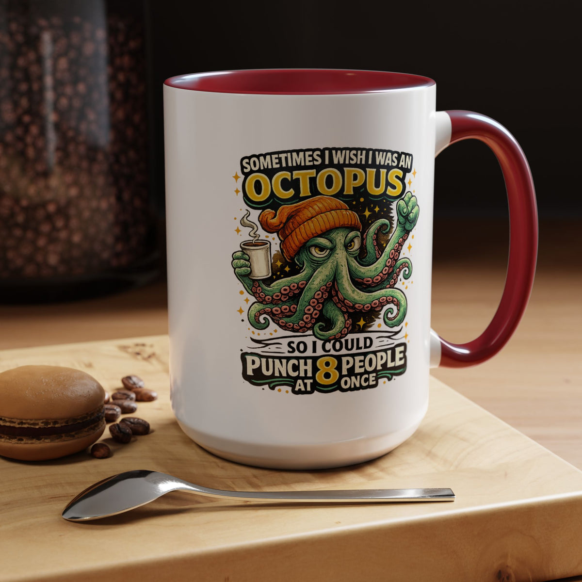 Funny Octopus Coffee Mug, Sometimes I Wish I Was an Octopus Mug, Sarcastic Office Humor Cup, Coworker Gift, Funny Boss Gift, Coffee Lover