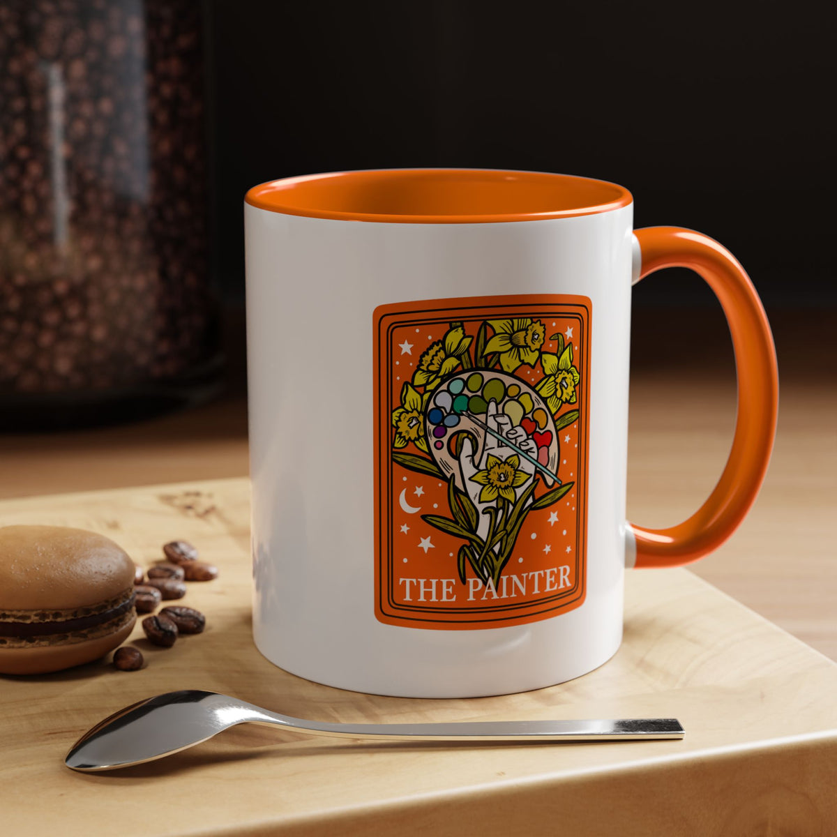 Painter Tarot Card Mug, Artist Coffee Mug, Creative Artist Gift, The Painter Art Lover Cup, Unique Painting Gift for Women and Men