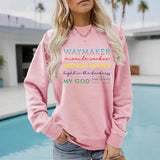 Round neck WAYMAKER printed pullover sweatshirt sweatshirt