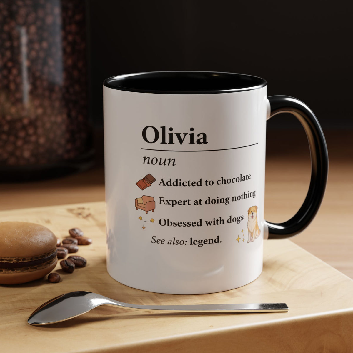 Personalized Definition Mug, Custom Name Coffee Mug for Women, Dog Lover Gift, Personalized Best Friend Mug, Unique Birthday Cup