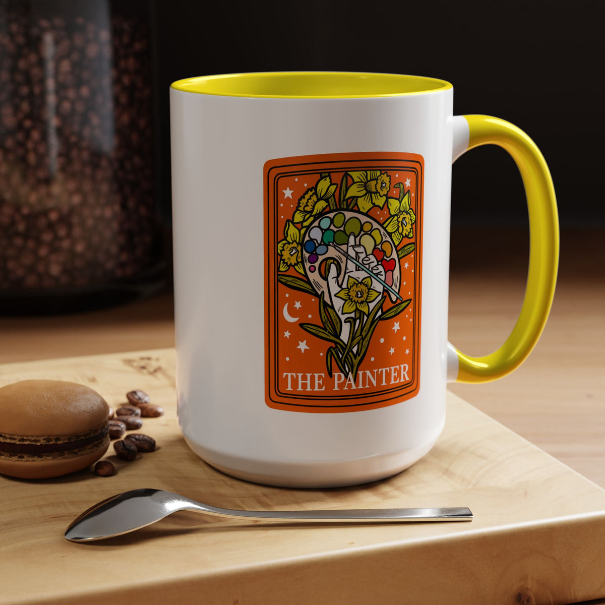 Painter Tarot Card Mug, Artist Coffee Mug, Creative Artist Gift, The Painter Art Lover Cup, Unique Painting Gift for Women and Men