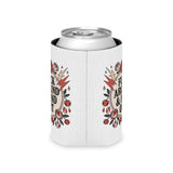 FAFO Can Cooler, Retro Tattoo Roses and Lightning Drink Sleeve, Sarcastic Gift for Friends, Funny Beer Can Holder