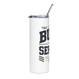 Military Service Skinny Tumbler, Built by Service Travel Cup, Dog Tag Design, Patriotic Gift for Service Member, Military Appreciation