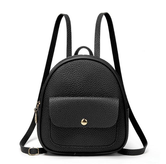 Fashion Women Shoulders Small Backpack Letter Purse Mobile Phone Simple Ladies Travel Bag Student School Backpacks