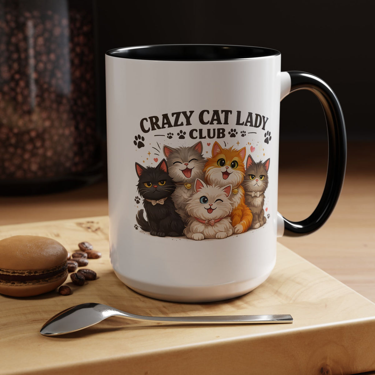 Crazy Cat Lady Social Club Mug, Funny Cat Mom Coffee Mug, Cat Lover Gift for Women, Cute Kitten Coffee Cup, Pet Parent Present
