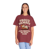 Funny Nap Lover Comfort Colors Shirt, Just Resting My Eyes Club Tee, Tired Adult Humor Shirt, Relaxation Graphic Tee Gif