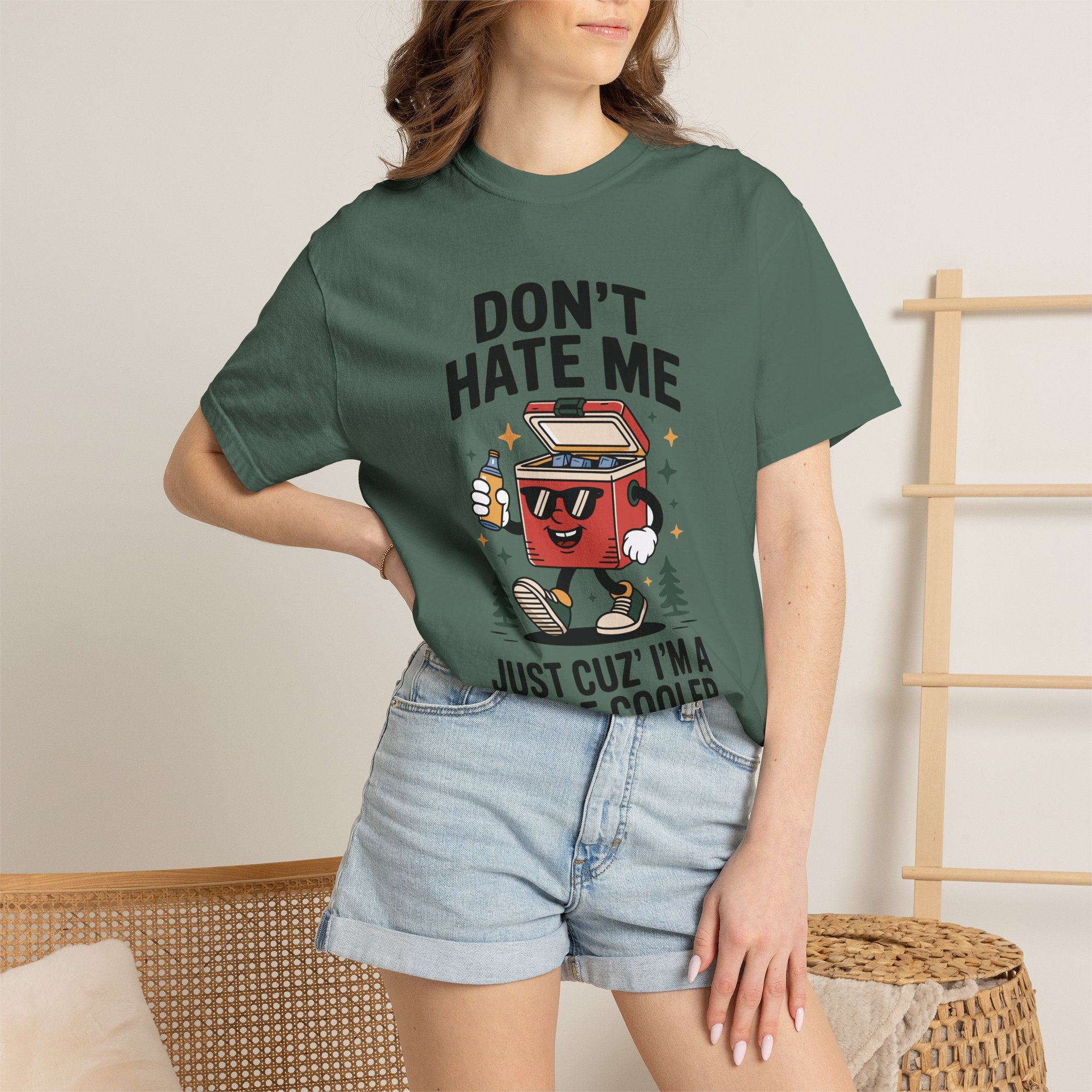 Funny Cooler Pun Comfort Colors Shirt, Camping Beer Lover Graphic Tee, Dad Joke Outdoor Shirt, Lake Trip Gift for Men Women