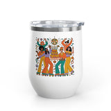 Retro Disco Birthday Wine Tumbler, 70s Roller Skating Party Design, Groovy Drinkware Gift for a Skater Friend Who Loves Vintage Aesthetics