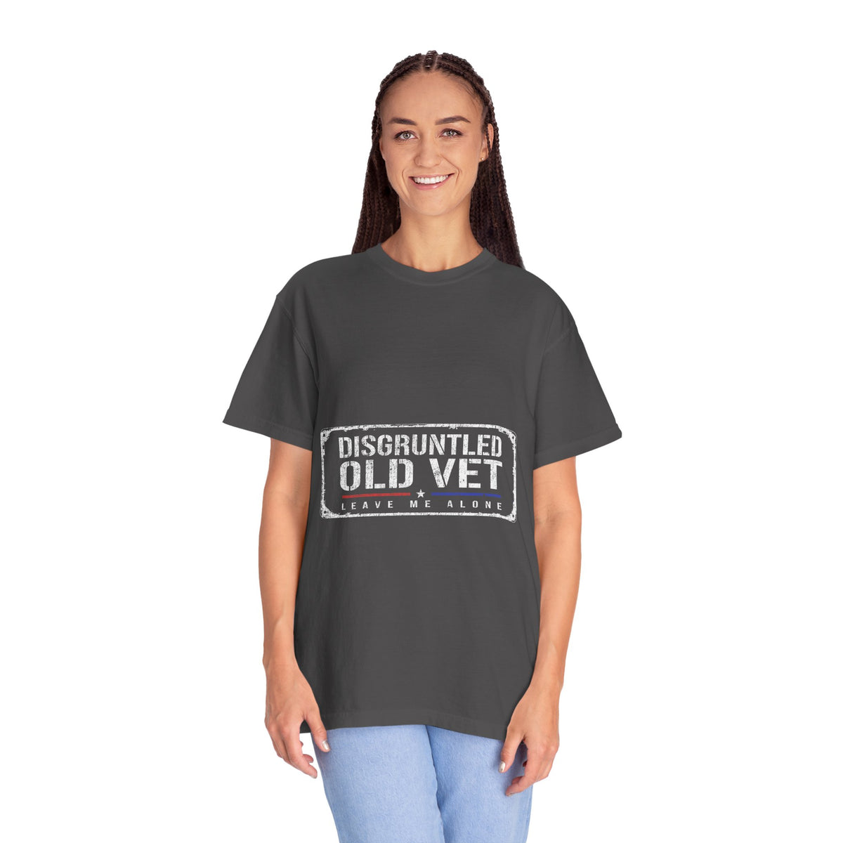 Disgruntled Old Vet Shirt, Leave Me Alone Veteran T-Shirt, Funny Military Gift for Retired Soldier, Sarcastic Veterans Day Tee for Grandpa