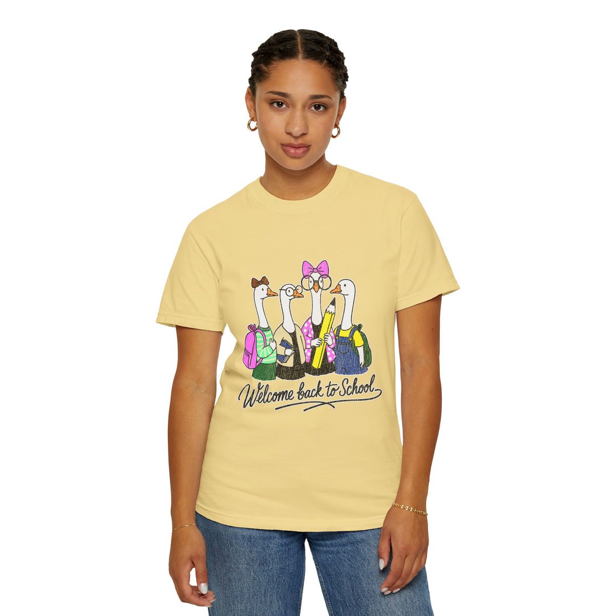 Welcome Back to School Goose T-Shirt, Funny Teacher Graphic Tee, Cute Student Shirt, First Day Classroom Outfit, Educator Gift Idea
