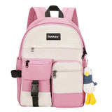 Student schoolbag simple ins style fresh literary campus girl backpack large capacity casual lightweight backpack
