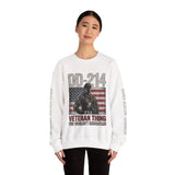 DD-214 Veteran Sweatshirt, Military Veteran Crewneck, American Flag Pullover, Veteran Gift for Him, Patriotic Fourth of July Top