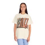 Patchwork Fall Shirt, Floral Leopard Plaid Autumn Graphic Tee, Coquette Bow Seasonal Gift for Women, Cozy Thanksgiving Outfit for Her
