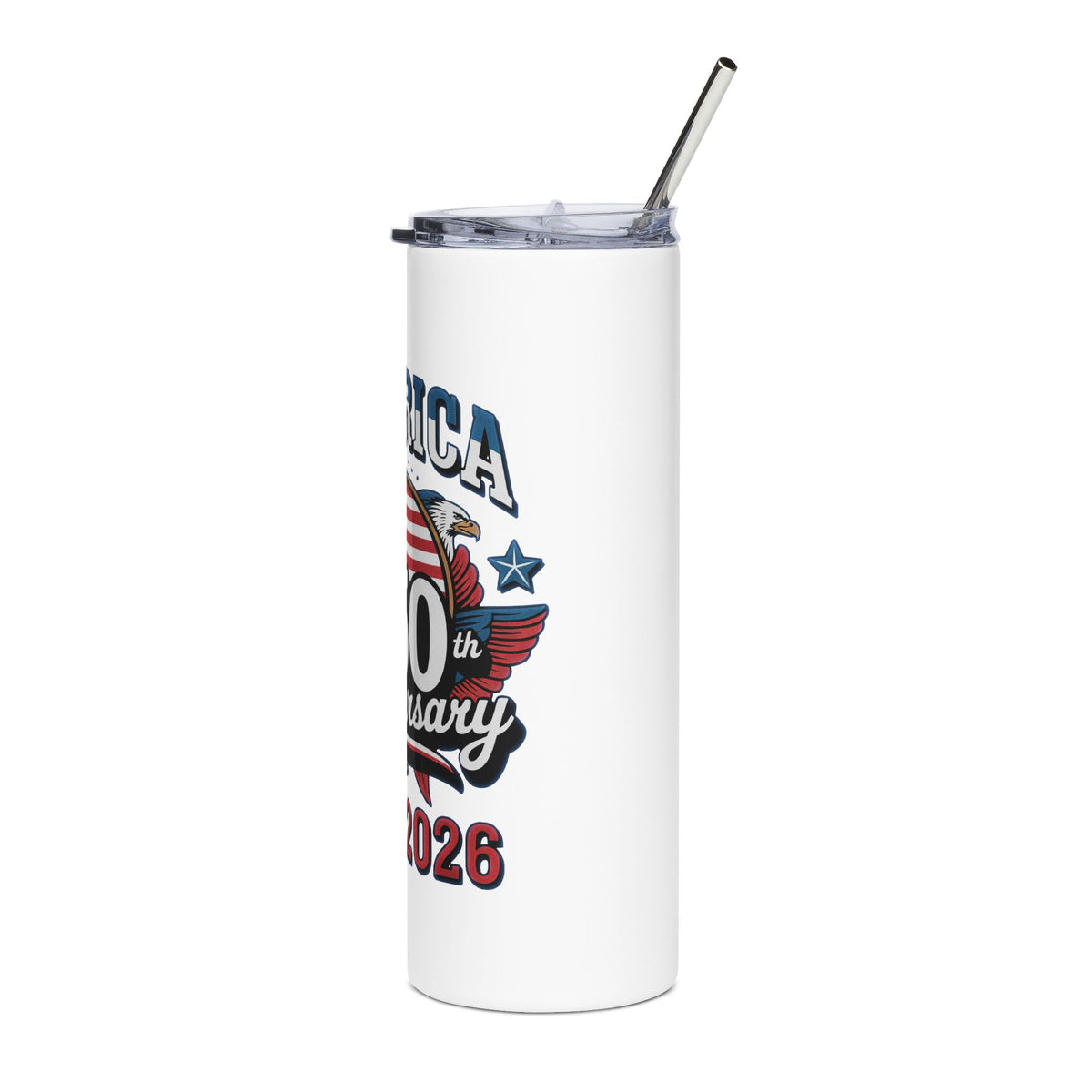 America 250th Anniversary Skinny Tumbler, 1776 to 2026 Patriotic Cup, USA Bicentennial Gift, American Pride Drink Tumbler, July 4th Gift