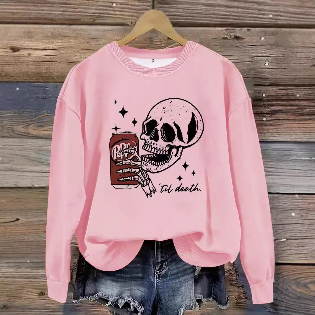 Printed pullover sweatshirt sweatshirt
