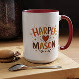 Personalized Couple Name Mug, Custom Names Coffee Mug, Matching Couple Gift, Anniversary Present for Husband and Wife, Romantic Mug