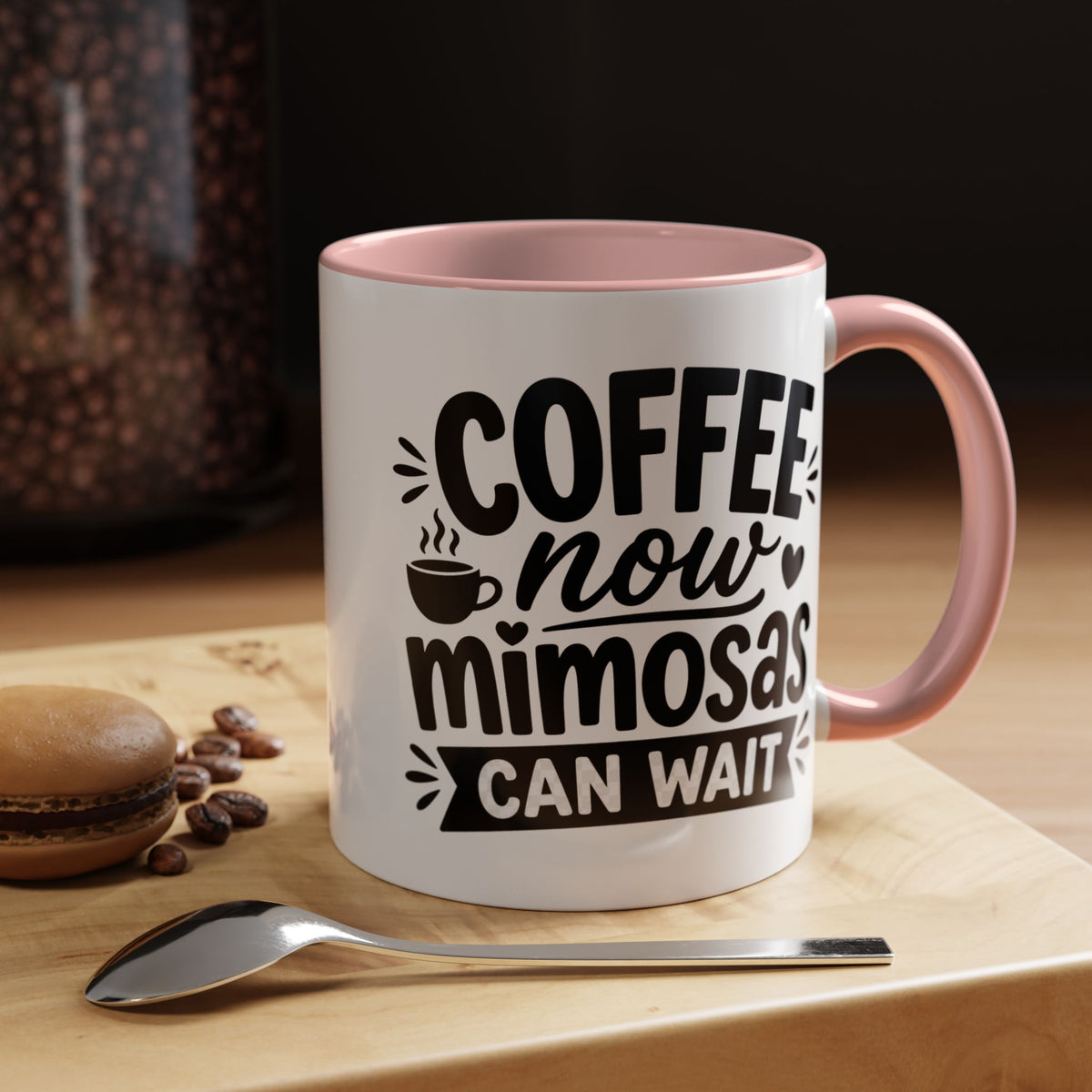 Funny Coffee Lover Mug, Coffee Now Mimosas Can Wait Mug, Brunch Coffee Cup, Caffeine Lover Gift, Morning Coffee Mug for Friends