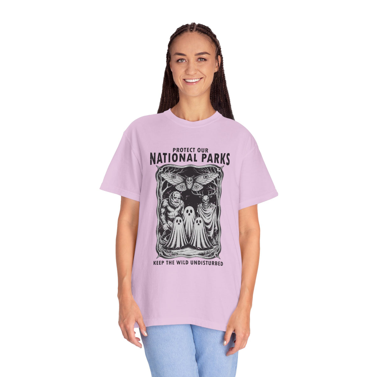 National Parks Gothic Comfort Colors Shirt, Protect Our National Parks Graphic Tee, Cryptid Nature Lover Shirt, Spooky Outdoor Apparel