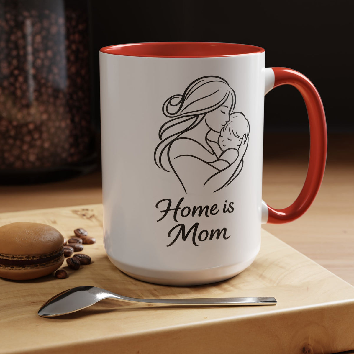 Home Is Mom Coffee Mug, Mother Daughter Gift Mug, Meaningful Mom Mug, Mother's Day Gift, Sentimental Gift for Mom, Mom Keepsake Cup